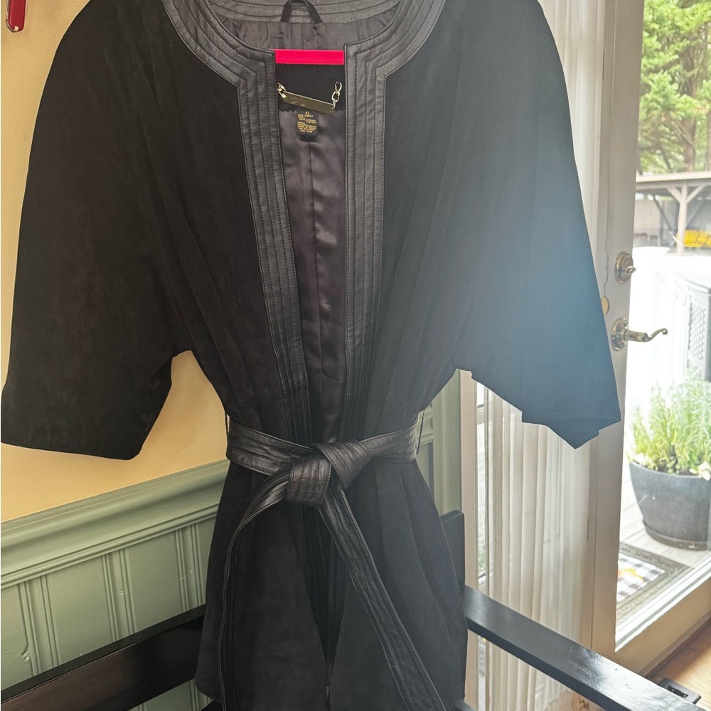 IMAN Suede Kimono Style Jacket